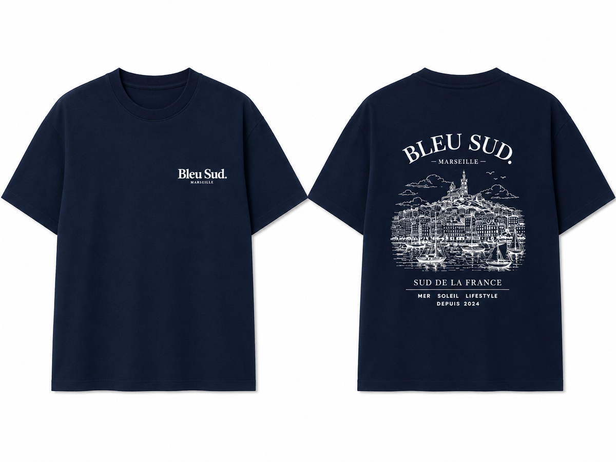 T-SHIRT BLEU SUD