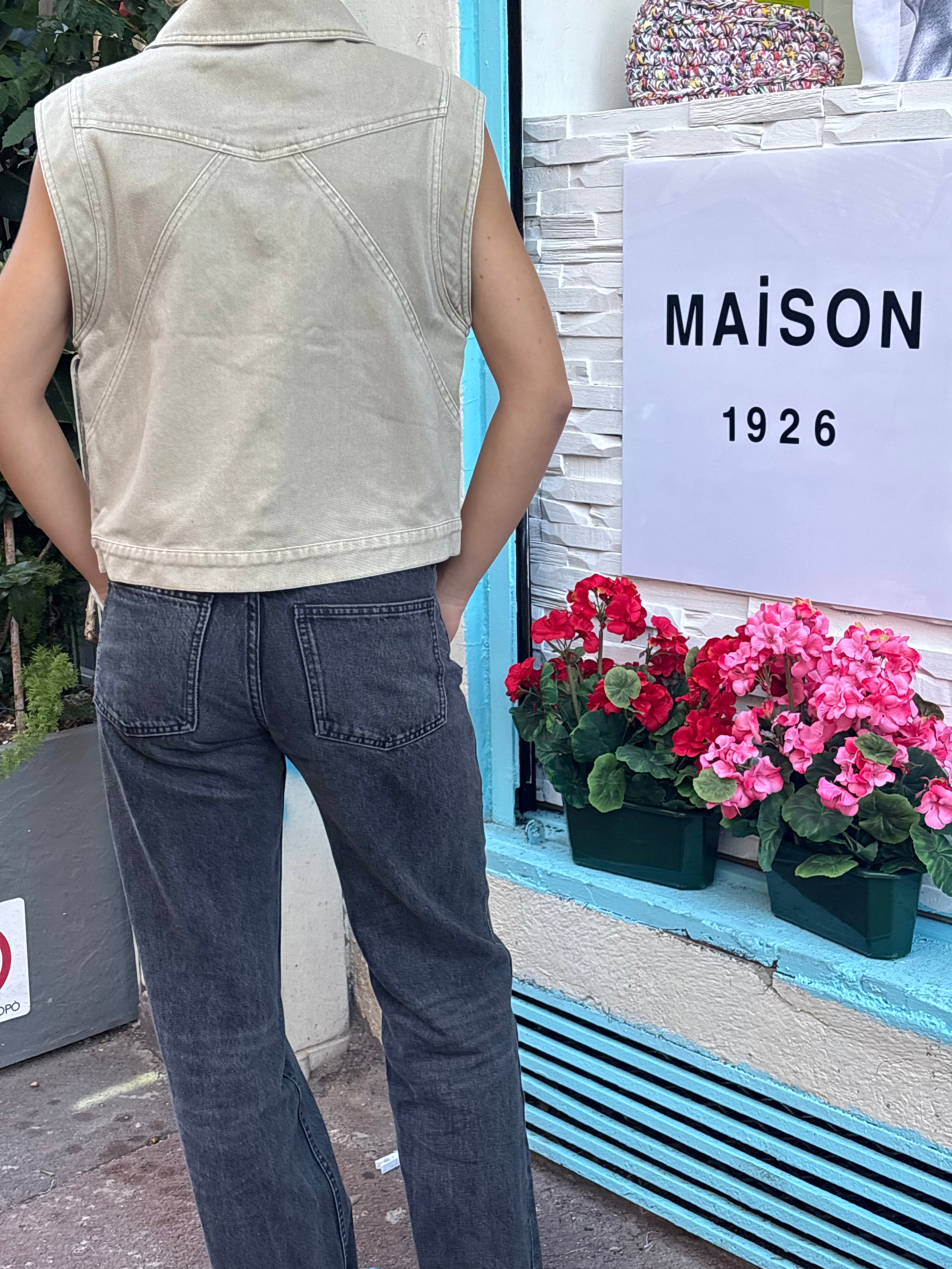 Veste en jean sans manche Julia